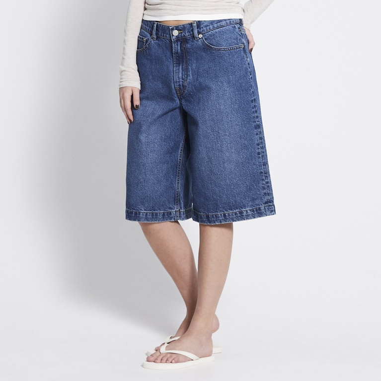 Denim bermuda shorts "Arei" Dark Blue